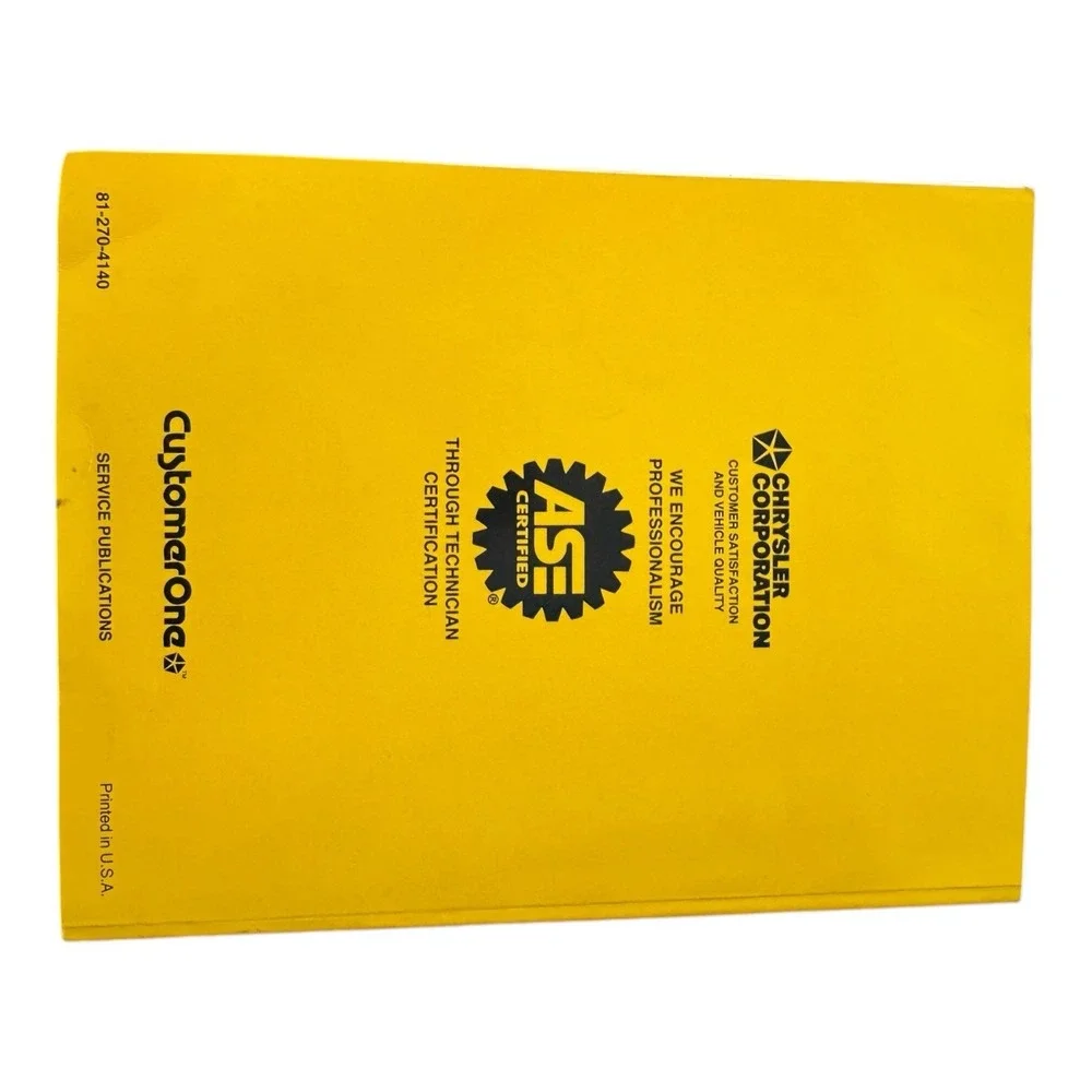 1994 Chrysler New‎ Yorker, LHS, Concorde, Intrepid And Vision Service Manual